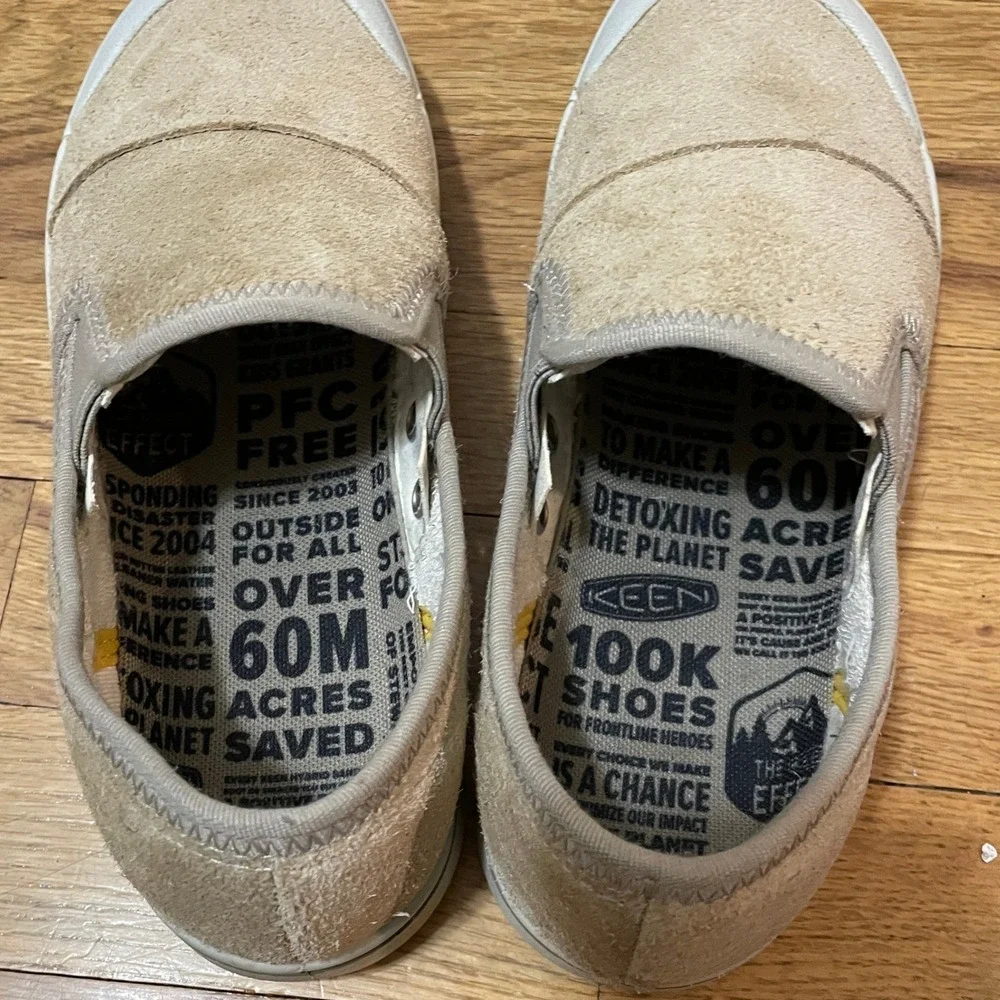 KEEN Women's Elsa Harvest Slip On Casual Shoes Beige Suede Leather Size 7‎ US